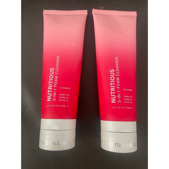 Estee Lauder Nutritious 2-in-1 Foam Cleanser - 4.2 oz / 125 ml  2 TUBES - Picture 1 of 3
